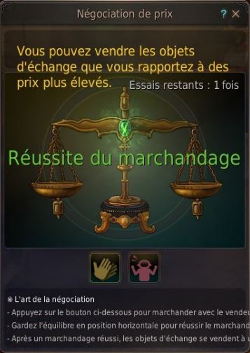 BDO tuto pêche Négociation de prix réussite