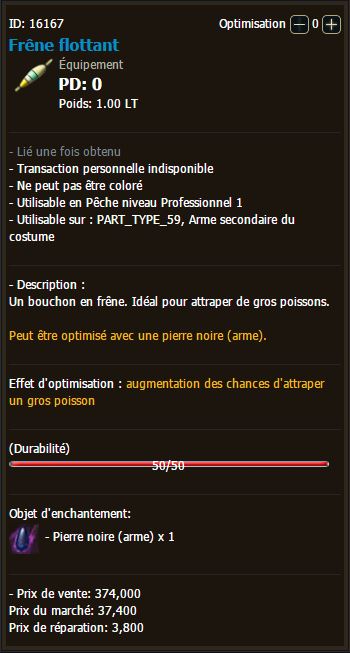 BDO tuto pêche Bouchon frêne flottant
