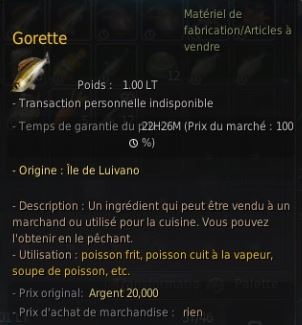 BDO poisson doré