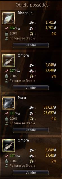 BDO tuto pêche Objets possédés