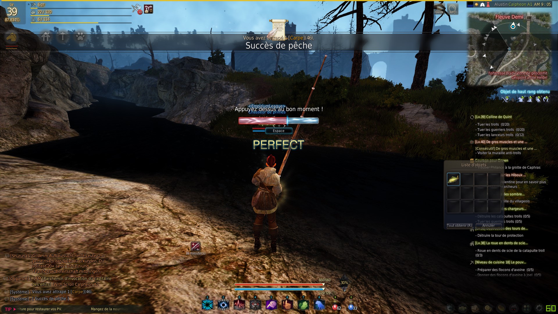BDO tuto pêche perfect