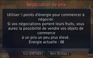 BDO tuto pêche Négociation de prix