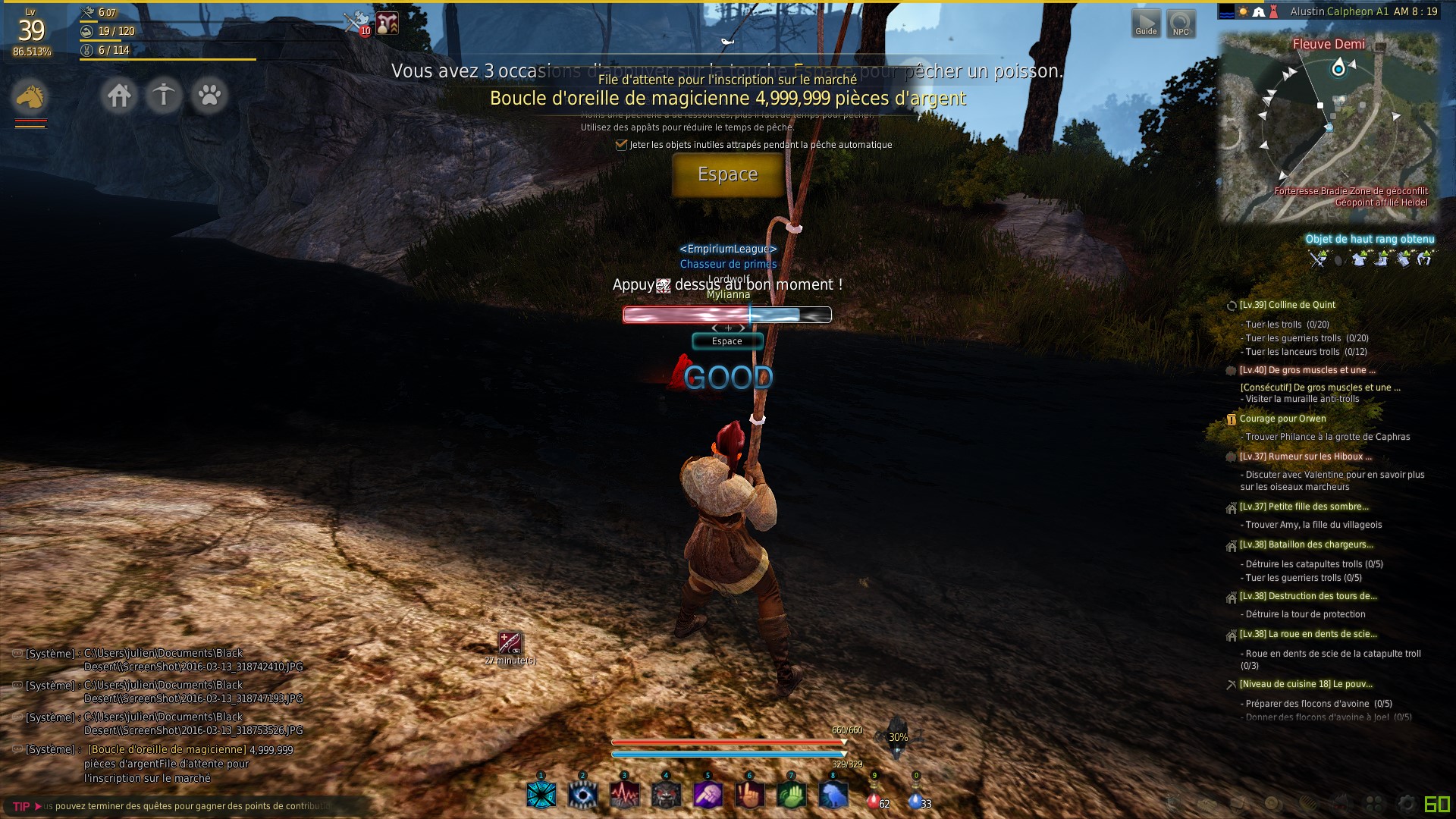 BDO tuto pêche réussi